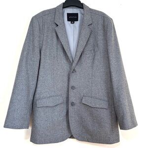Structure Gray Wool Blend Three Breasted light weight Causal Sport Jacket Blazer
